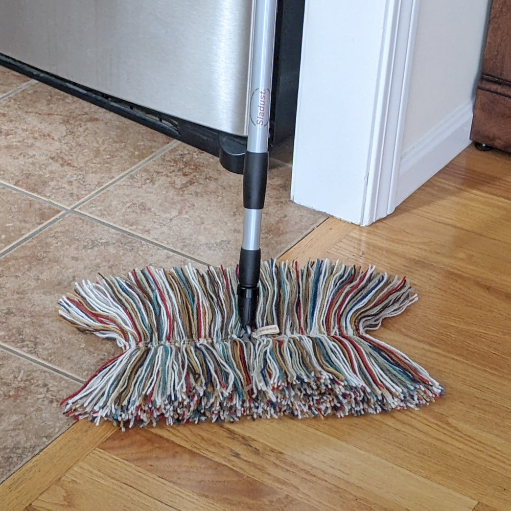 Sladust Big Wooly Wool Dust Mop With Telescoping Handle