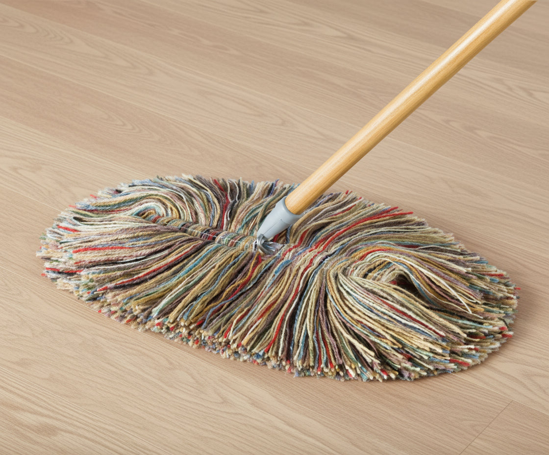 Big Wooly Mop with Wooden Handle by Sladust
