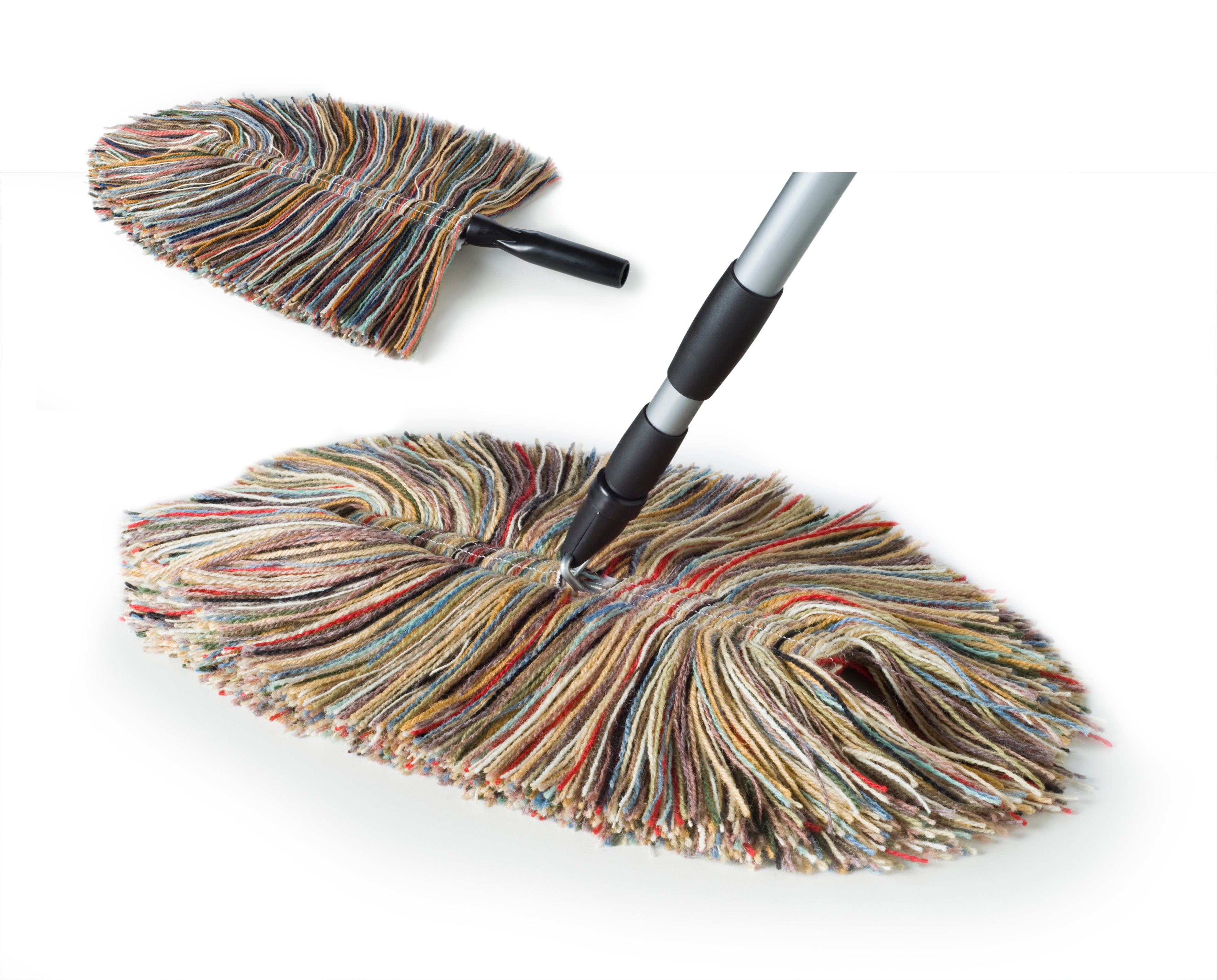 Big Wooly Wool Dust Mop with Telescoping Handle & Duster | Sladust